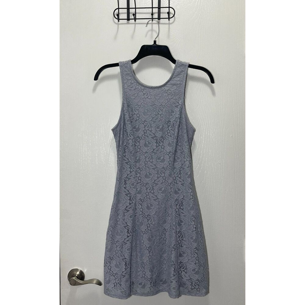 Speechless Women's Periwinkle Lace Open-Back Mini Dress NWOT